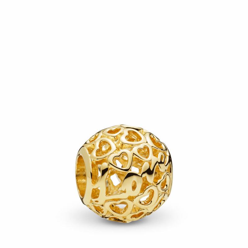 Pandora Glowing With Love Charm - Yellow Gold 14 K - Canada | QB5401IN